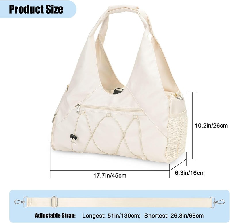 forestfish Gym Bag For Women With Yoga Mat Holder & Shoe Compartment & Wet Dry Storage Pocket & Adjustable Strap - Image 3
